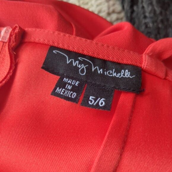 Vintage 90s My Michelle Mini Dress Red Empire Waist Sleeveless Jr Size 5/6 - Picture 9 of 10